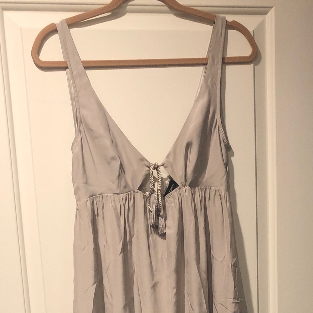 For Love and Lemons Gray Silk Dress